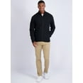 thumbnail image 4 of Real Essentials 2 Pack: Men's Polar Fleece Full-Zip Long Sleeve Jacket - Winter Outdoor Hiking Coat (Available in Big & Tall), 4 of 5