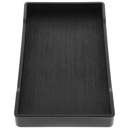 STOBOK Rectangle Bathroom Vanity Tray Black Thick Multifunctional Countertop Organizer