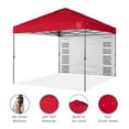 thumbnail image 4 of Best Choice Products 10x10ft Easy Setup Pop Up Canopy, Portable Tent w/ Side Wall, 1-Button Push, Case - Red, 4 of 8