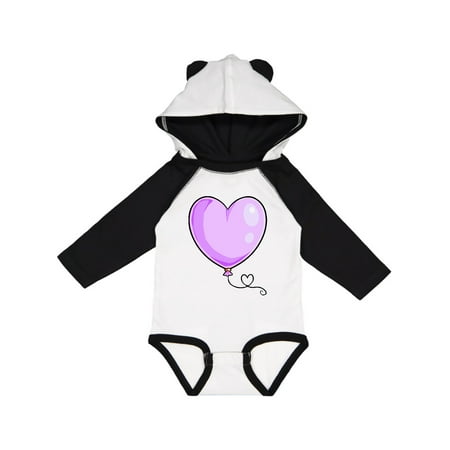 

Inktastic Purple Balloon Heart Gift Baby Boy or Baby Girl Long Sleeve Bodysuit
