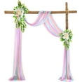 thumbnail image 3 of SHANNA Wedding Arch Flowers Kit (3 Pack), 1 Sheer Draping Fabric Floral Swags + 2 Wedding Flowers Garlands Floral Arrangement Artificial Flowers for Wedding Ceremony Backdrop Decoration, 3 of 9