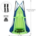 thumbnail image 2 of WYDK Kids Hanging Chair Swing Tent Set, Hammock Nest Pod Hanging Swing Seat for Boys/Girls, Children Swing Play House with Detachable Play Tent, Max Capacity 330 LBS, 40", Green, 2 of 9