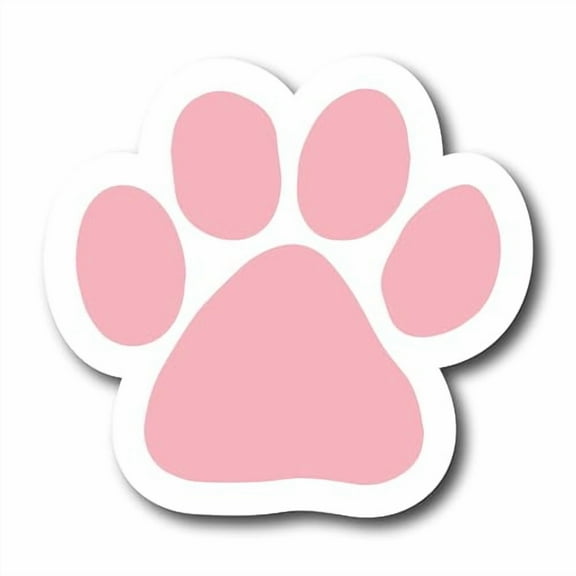 Magnet Me Up Light Pink Paw Print 5"x5" Car Magnet - Pet Gift, Rescue Support