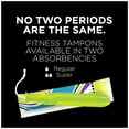 U by Kotex Fitness Tampons with FITPAK, Regular Absorbency, Unscented