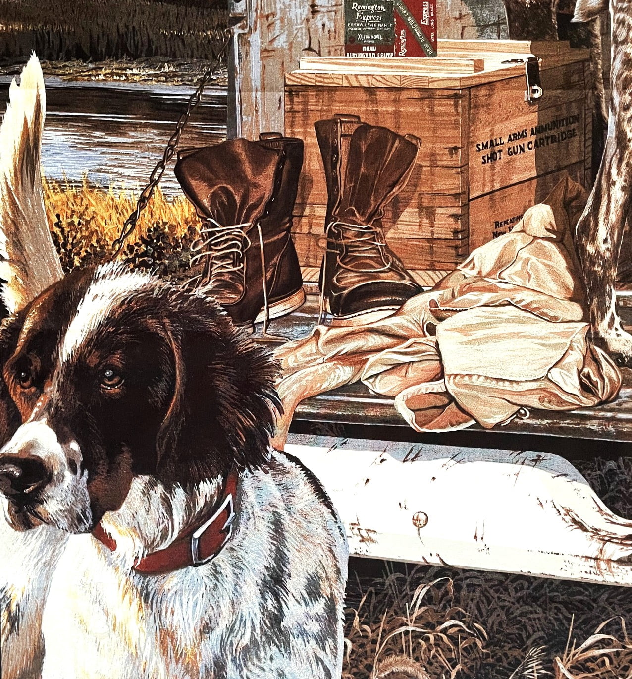 1 Panel - Hunting Dogs Cotton Fabric Panel (Great for Quilting, Sewing, Craft Projects, Wall Hangings, and More) 36" X 44"