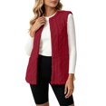 thumbnail image 6 of yillto Womens Sherpa Fleece Sleeveless Vest Jackets Lightweight Warm Fuzzy Open Front Fall Clothes Winter Coats, 6 of 7