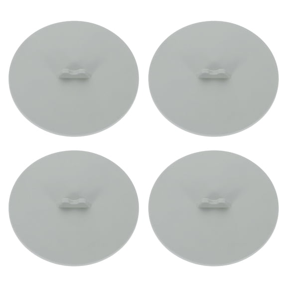Uxcell Silicone Cup Lids, 4Pcs Silicone Cup Covers, Reusable Anti-Dust Tight Seal Silicone Mugs Cover (Light Gray)