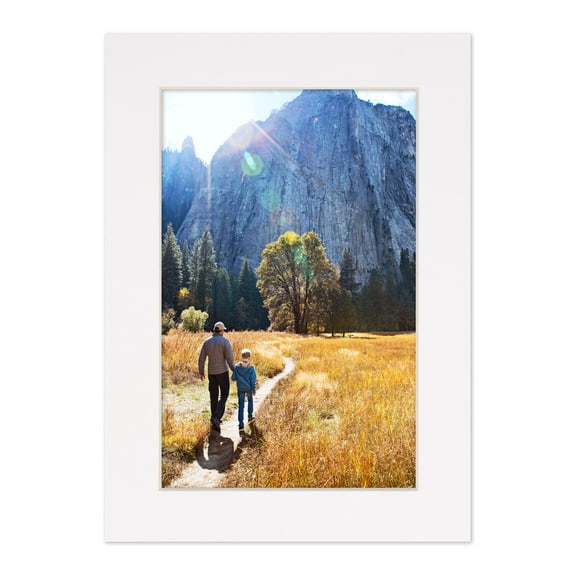 Smooth White 16x20 White Picture Mats with White Core for 11x14 Pictures - Fits 16x20 Frame