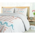 thumbnail image 5 of Ambesonne Ride the Wave Duvet Cover Sets, Exotic Sports, 2-Queen, Pale Pink Aqua, 5 of 7