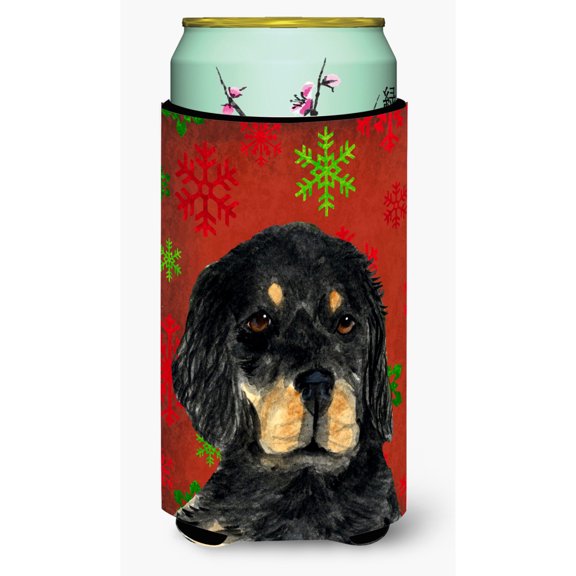 Gordon Setter Red Green Snowflakes Christmas Tall Boy Hugger
