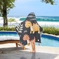 thumbnail image 3 of Yayeee Kids Hooded Towels Toddler Soft Absorbent Beach Bathing Wrap 50" x 23.5", Orange Dinosaur, 3 of 5
