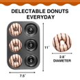 thumbnail image 2 of HONGBAKE Molde para Donuts para Hornear Bandeja para Donuts Profunda Mejorada Paquete de 2 Mini Molde para Bagels de 6 Cavidades para Horno Antiadherente y Resistente - Negro, 2 of 5