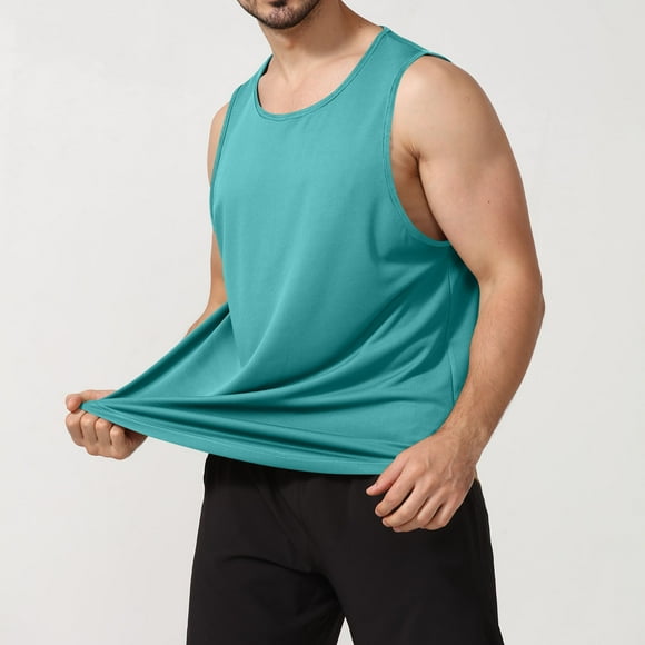 Yaoyar Mens Workout Tank Tops Sleeveless Shirt Muscle Gym Bodybuilding Fitness Training Loose Fit T Shirts