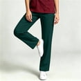 thumbnail image 6 of Kctiaxy Army Green Scrubs for Women Eastic Waist Drawstring Scrub Pants Straight Leg Work Pants, 6 of 7
