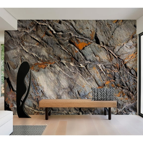 Tiptophomedecor Background & Patterns Wallpaper Wall Mural - Mountain Bastion Stone Wall