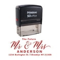 thumbnail image 1 of Printtoo Personalized Red Self Inking Address Custom Future Mr Mrs Rubber Stamper-68 x 30 mm, 1 of 6