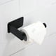 thumbnail image 3 of EeaseMX Portarrollos de papel higiénico de acero inoxidable sin agujeros para baño, color negro, 3 of 7