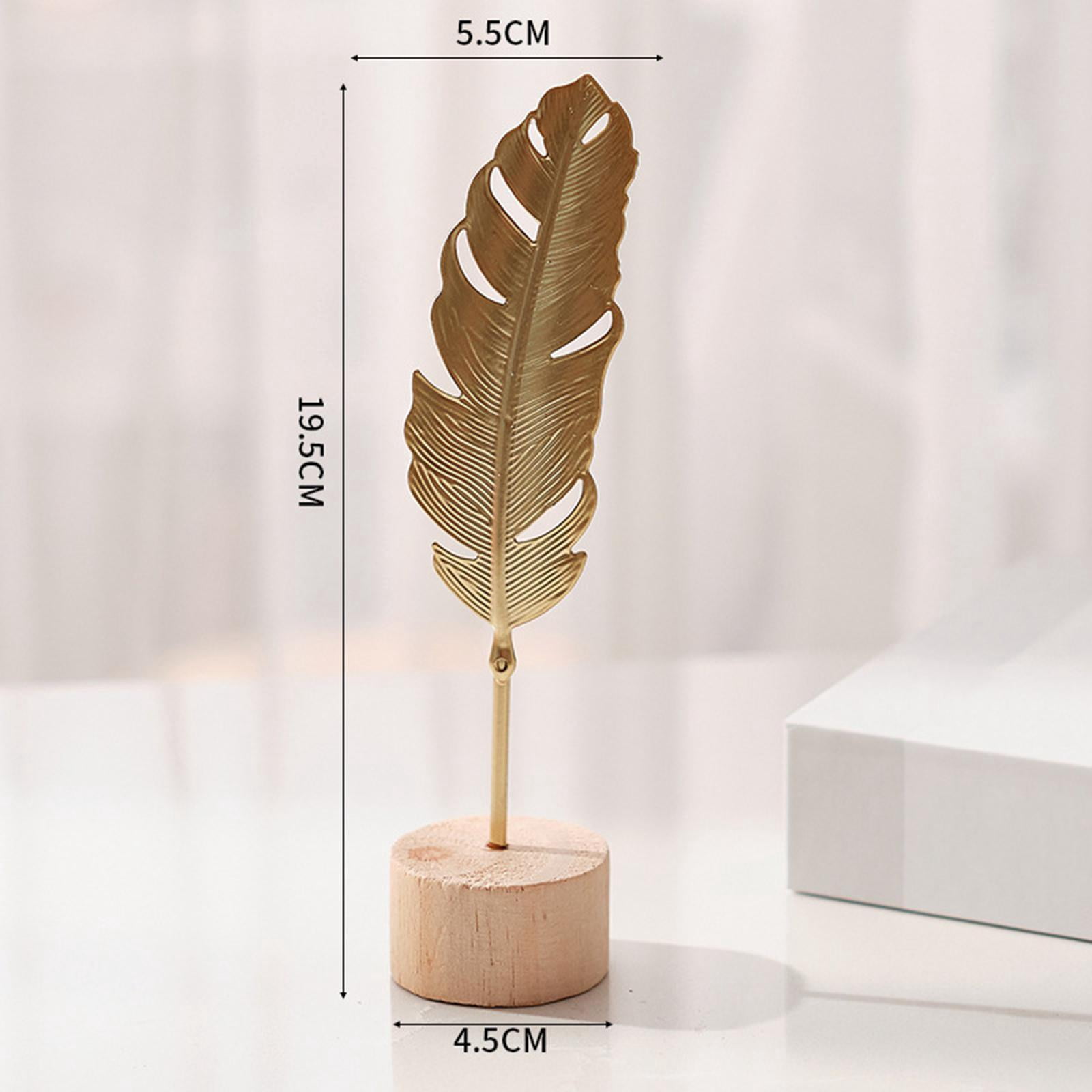 Fiocias Toilet Paper Holder Paper Towel Holder Countertop Leaf Sculpture Metal Leaf Statue Iron Construction Stable Antirust Suitable for Kitchen Countertop D