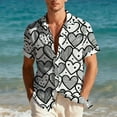 thumbnail image 4 of Xdegoge Valentines Shirts for Men Button Down Heart Graphic Short Sleeve Tops Dressy Casual Trendy Summer Tshirts Collared Holiday Vintage T Shirt, 4 of 9