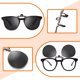 thumbnail image 5 of Gafas de Sol con Clip Polarizado, Lentes de Vidrio, Marco Metálico Redondo, Protección UV400, Anti-Resplandor, Para Usar Sobre Anteojos, 5 of 5