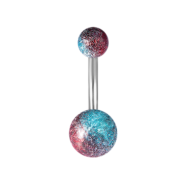 1-10 Pcs Bague de Nombril Boule Mate Colorée pour Perçage au Ventre Barre en Acier Inoxydable Bagues de Nombril Clou pour Femmes Bijoux de Corps Aguichant 14G ZR