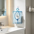 thumbnail image 4 of Hanging Storage Bag for Bathroom or Balcony, Plastic Multi-Functional Rotating Organizer, 22x30 cm, Ventilated Design, Wall-Mounted Space Saver, Light Blue/Pink/White/Green, 4 of 6