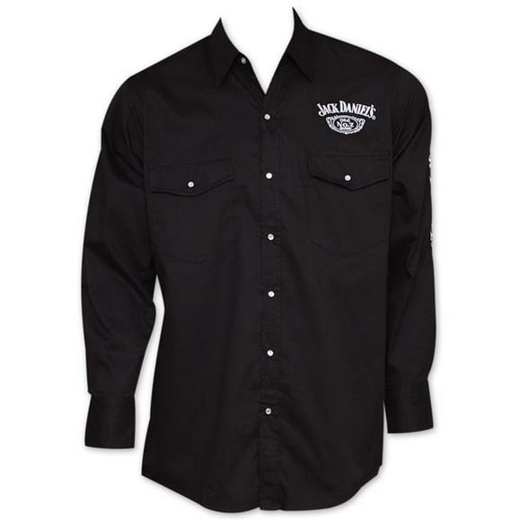 Jack Daniels 22806-Large Jack Daniels Long Sleeve Button Up Shirt - Large