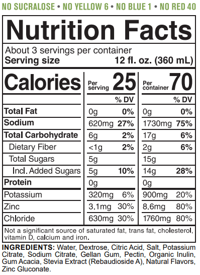 Kinderfarms KinderLyte Electrolyte Solution Drink for Kids & Adults, Coconut Lime, 33.8 fl oz Bottle