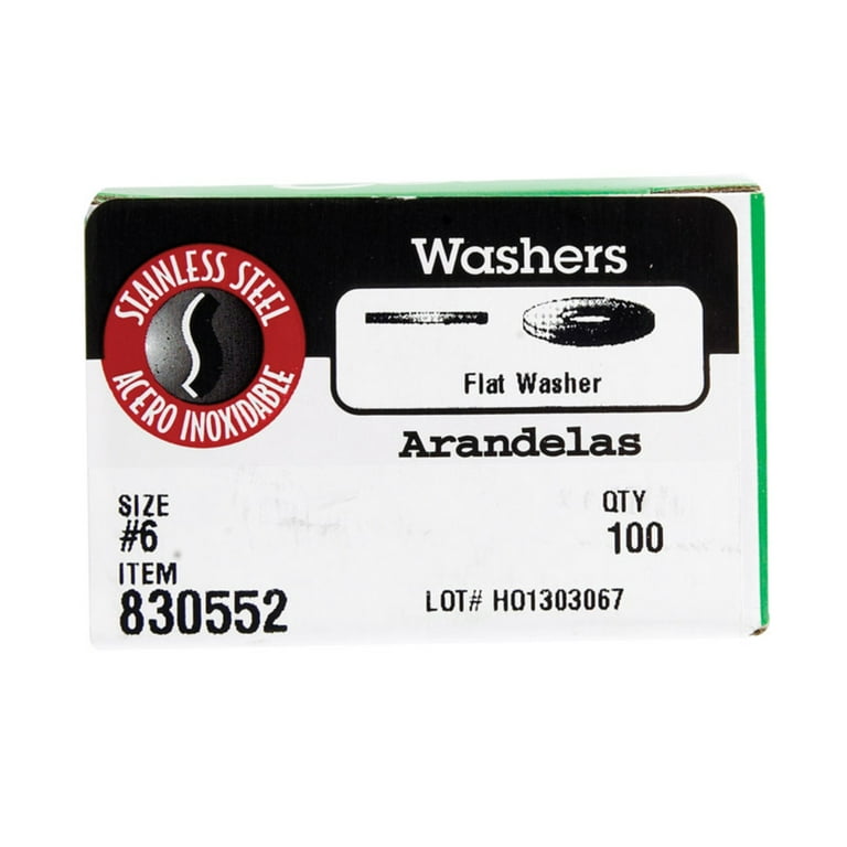 Hillman Stainless Steel .138 in. Flat Washer 100 pk Hillman Stainless Steel .138 in. Flat Washer 100 pk