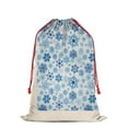 thumbnail image 3 of Christmas Bags Drawstring,Blue Christmas Snowflake Pattern Large Xmas Christmas Gift Bags,Reusable for Xmas and New Year Party Favors and Supplies,27.6" X 19.7", 3 of 6