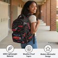 thumbnail image 4 of Psesaysky Adjustable Shoulder Straps Kids School Bag for Back to School Middle School, 600D Polyester Waterproof Teen Boys Backpack, Racing Car Print, 4 of 8