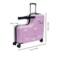 thumbnail image 4 of Anqidi 24" Pink Kids Ride On Suitcase Portable Universal Wheel Trolley Luggage Case Cute Dog-Shape Children Travel Suitcase w/Lock, 4 of 12