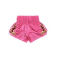 thumbnail image 3 of Rswnyirn Kids Boys Muay Thai Shorts Boxing Shorts Boxer Training Trunks Satin Kickboxing Shorts Pink 14-15, 3 of 4