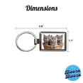 thumbnail image 3 of Gray British Longhair Kittens In A Basket Metal Rectangle Keychain, 3 of 7