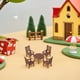 thumbnail image 5 of GOOHOCHY Juego de 2 mesas y sillas en miniatura para casa de muñecas, muebles para micropaisajes, mesa de comedor y silla de plástico, accesorios para modelismo y manualidades., 5 of 8