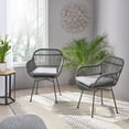 thumbnail image 5 of CoSoTower Outddor Chair with Water-Resistant Cushions, Polyethylene Rattan, Steel Frame, Set of 2, 5 of 9