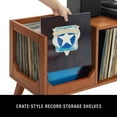 thumbnail image 6 of Crosley Furniture Asheville Low Record Player Stand With Vinyl Storage Walnut, 6 of 10