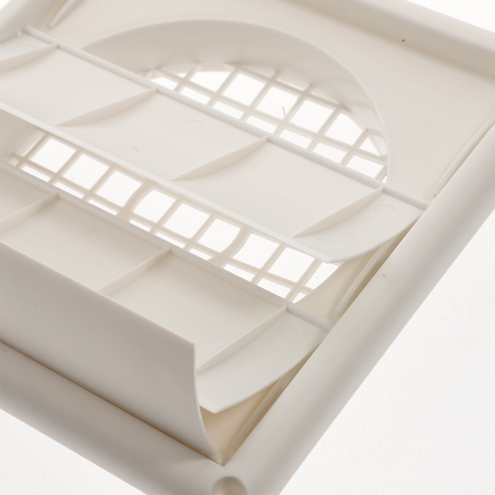 OFFIGAM White Louvered Dryer Vent Cover Replacement, ABS Material, Breathable Design, 5.5 x 5.5 Inches, Easy to Install