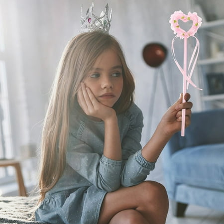 Masteelf 2pcs Children Fairy Wand Heart Fairy Stick Fairy Party Decoration Children Performance Prop