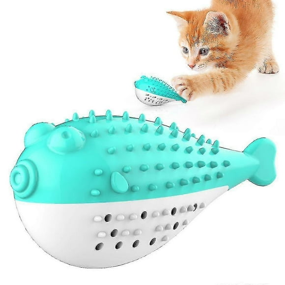 Catfish Toothbrush Inflatable Cleaning Chewing Cleanser Toothbrush Stick Pet Chew Cat Toy Pet Toy