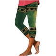 thumbnail image 3 of TaTaai St. Patrick's Day Random Print Women High Waist Capri Yoga Pants Skinny Fit Stretchy Fabric Machine Washable No Fading Versatile Holiday Casual Daily Sports Leggings Gift, 3 of 5