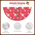thumbnail image 3 of Fotbe Hello Summer Flamingo Pattern Christmas Tree Skirt, Tree Skirts Plush Christmas Decorations, Christmas Tree Skirts Xmas Decorations Holiday Party Decor-36", 3 of 6