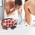 thumbnail image 5 of Goofa Red Strawberry Printed Toiletry Bag with Handle,Large Capacity Travel Makeup Cosmetic Bag for Women, Carry on Airport Airline Compliant Bag, 5 of 9