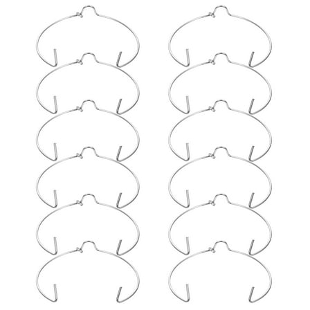 MUSEYA 12Pcs Spring Holder Clips Manganese Steel Silver For Commercial Use
