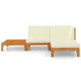 thumbnail image 2 of vidaXL 4 Piece Garden Lounge Set with Cushions Solid Acacia Wood, 2 of 12