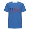 thumbnail image 4 of Tops for Men under $5 Independence Day Printing Short Sleeve Round Neck Shirts for Men Pullover Men's T-Shirt Shirts for Men Blue XXXXXL, 4 of 5