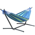 thumbnail image 1 of Toytexx Portable Double Hammock With Steel Stand and Carrying Bag, 1 of 5