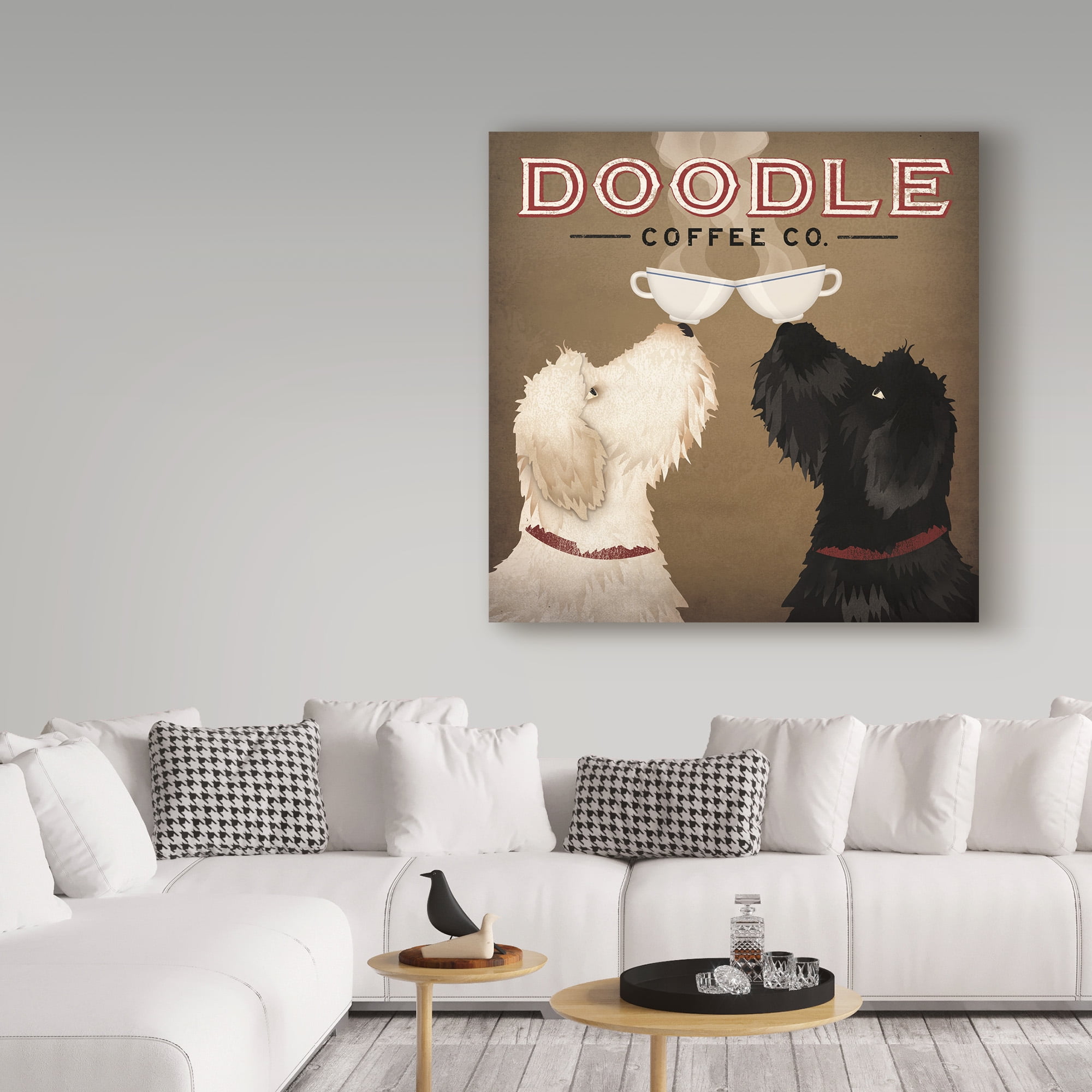 Trademark Fine Art 'Doodle Coffee Double IV' Canvas Art by Ryan Fowler