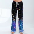 thumbnail image 6 of SAATLERI Christmas Womens Pajama Pants Casual Plus Size Christmas Santa Claus Snowflake Print Trousers Drawstring Waist Comfy Yoga Pants, 6 of 7