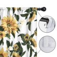 thumbnail image 4 of Blackout Kids Curtains,White Green Leaf Flower Sunflower Pattern Childrens Insulated Curtains Set Of 2,Bedroom Essentials,Toddler Room Decor 52"x84", 4 of 5